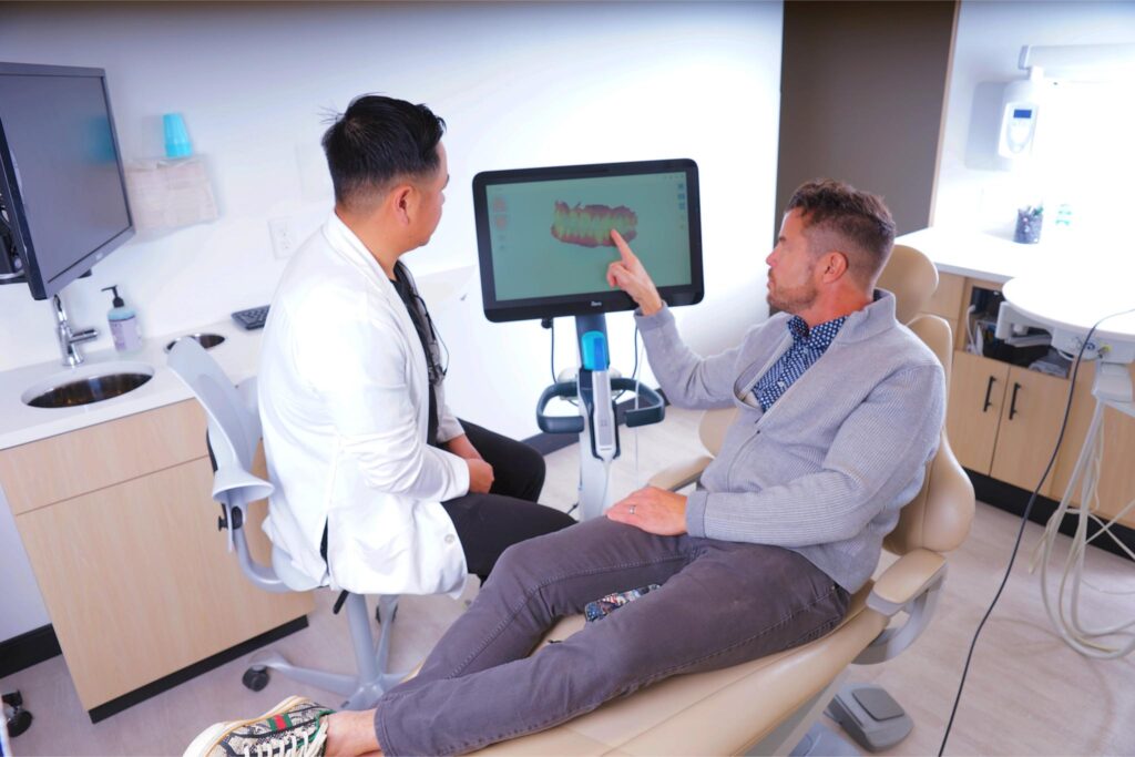 Smyle Dental Design - Dr Zhu with the patient